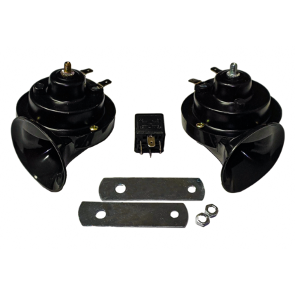 SIRENA DUPLA CRNA 12V AB32592       