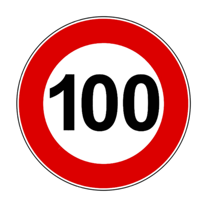 (857) Nalepnica 100 - Ogranicenje Brzine